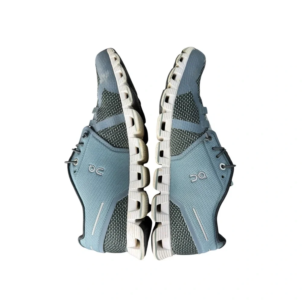 On Cloud Running Tide Magnet Blue Grey Mesh Low Top Sneakers Womens 9